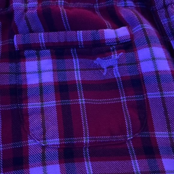 HTF PINK VICTORIAS SECRET RED PLAID FLANNEL PANTS - Picture 6 of 12